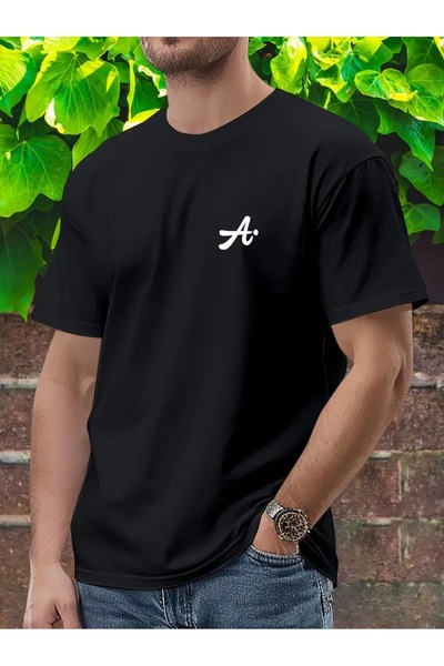 qubo sportswear & company تيشيرت قطني مطبوع للجنسين من Qubo، مقاس كبير، بياقة...