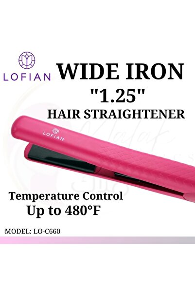 LOFIAN Ceramic Hair Straightener 1.25” Wide Plate, 480°F (Model LO-C660)