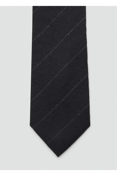 MANGO Man Çizgili yün kravat