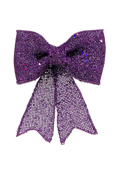 ANTBRO Ornament de Crăciun cu sclipici mov, South Perfect Decor, 12x13 cm