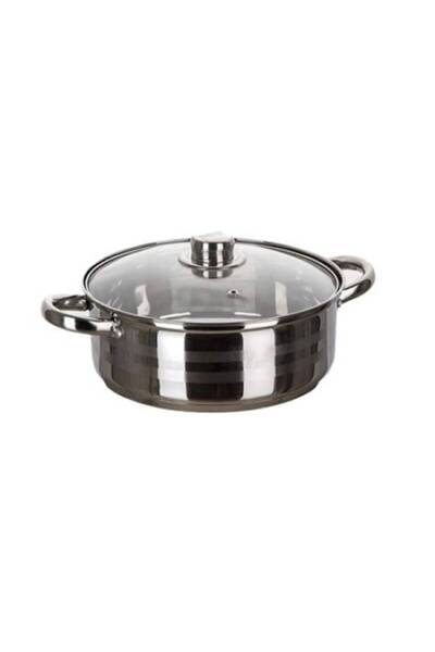 BANQUET Living stainless steel pot with glass lid 8.4 L