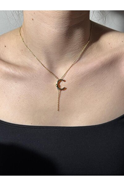 Sirena Accessories Zirkon Taş Detaylı Sallanan Zincirli Gold Kaplama Paslanma...