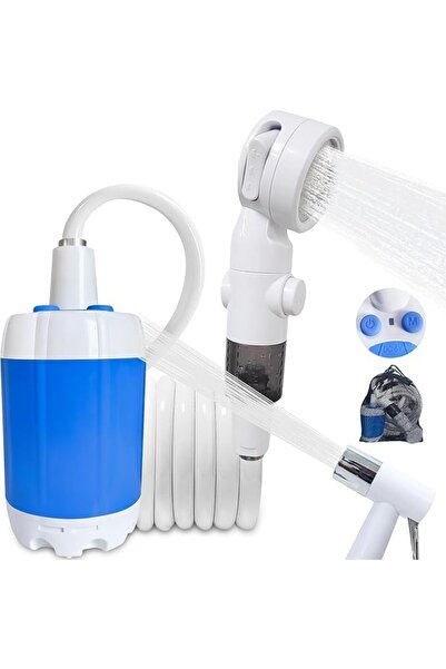 Generic Portable Rechargeable Camping Shower Pump with USB-C, 3 Spray Modes (...