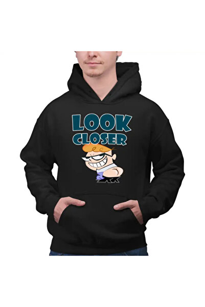 OEM Ανδρικό Φούτερ με Κουκούλα Dexter's Laboratory Look Closer