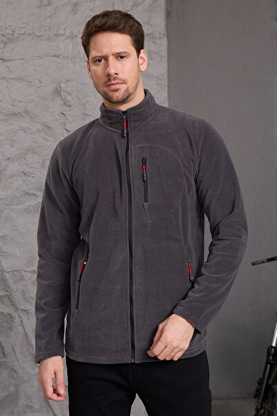 MAXIMILLIAN Men's Full Zip Winter Smoked Fleece Jacket