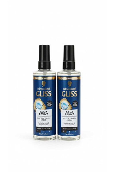 Gliss Aqua Revive Sıvı Saç Bakım Kremi Kolay Tarama ve Nemlendirme 200 ml X 2...