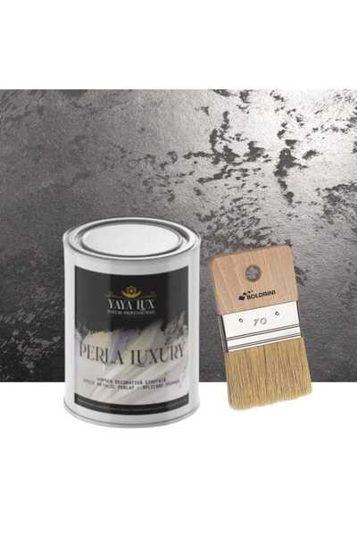 YaYa Color Luxury Decorative Paint, Perla Luxury with Pearl Flakes, Black, 1 ...