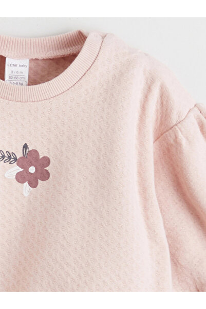 LC Waikiki Pink Printed Baby Girl Sweatshirt and Leggings 2-Pack