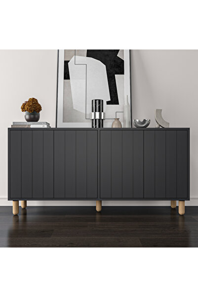 MERT SERT MOBİLYA Livia Konsol, Çok Amaçlı Dolap, Kitaplık, Dosyalık 150 cm