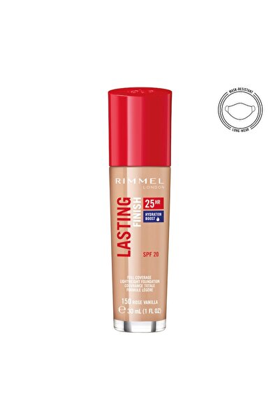 Rimmel Lasting Finish 25H Foundation, 150 Rose Vanilla, 30 ml