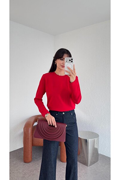 HAZELANNA Bluză roșie texturată Tok basic