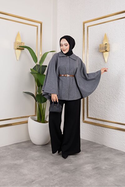 CNG MODA Belted Stamp Poncho
