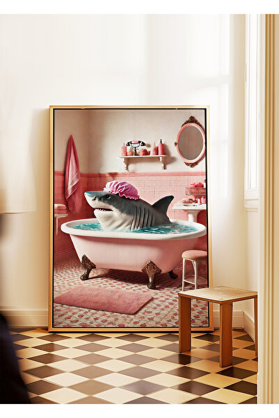 ARTHOUSECOLLECTIVE Rechinul de baie - Poster fără cadru în dimensiunea tablou...