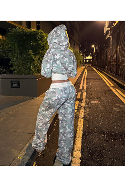 Toum Restock Camouflage Baggy Bottom Top Tracksuit Set (3 Thread Raised)