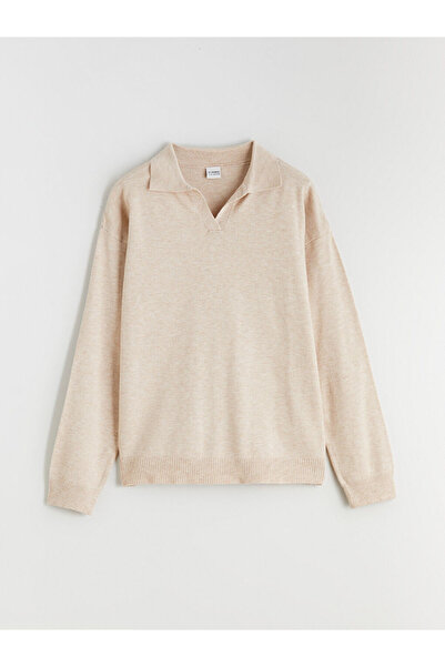 LC Waikiki Polo Neck Girls' Knitwear Sweater and Leggings