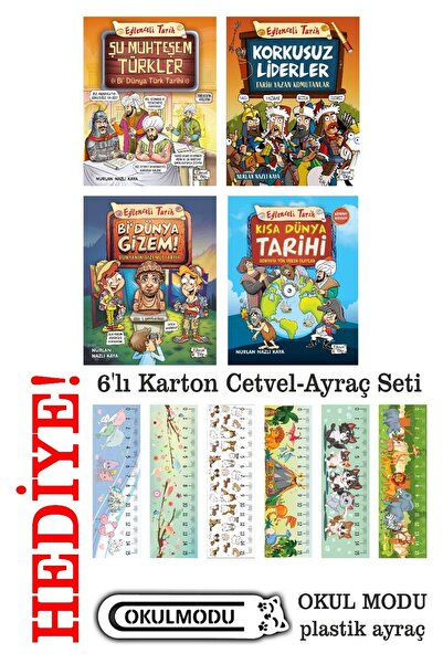 Eğlenceli Bilgi Nurlan Nazlı Kaya Eğlenceli Tarih Serisi (4 Kitap - 496 Sayfa)