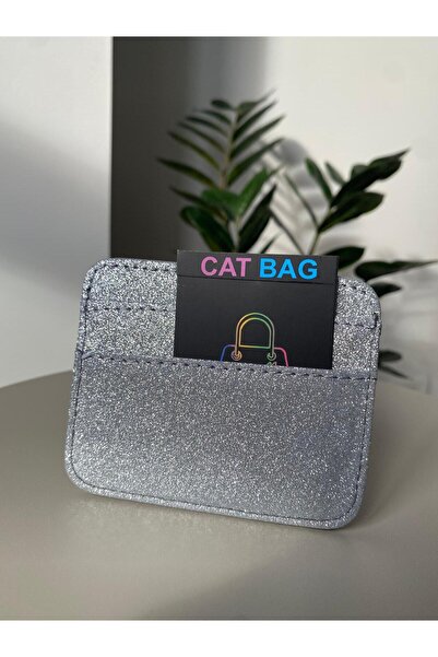 ÇANTA Cat Bag Gri Simli kartlık