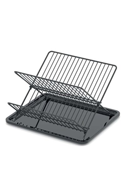 OEM Foldable metal dish drainer, size 36 x 30 x 21 cm, Black