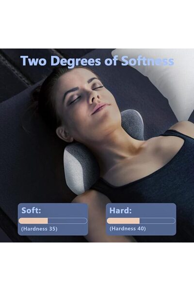 OEM Cervical pillow, 21 x 20 x 15 cm, memory foam, gray