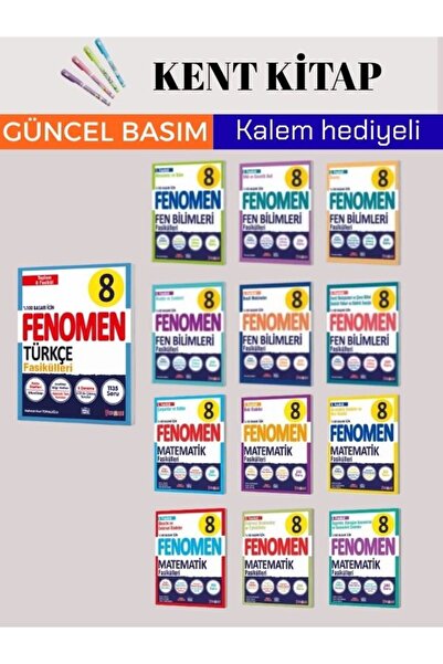 Fenomen Yayıncılık 8.Sınıf Türkçe - Matematik - Fen Bilimleri Fasikülleri Set