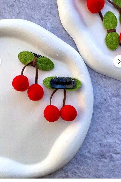 Nisankids Cherry Hairless Baby Buckle Cherry Baby Snap 1 Pair