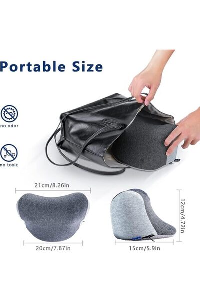 OEM Cervical pillow, 21 x 20 x 15 cm, memory foam, gray