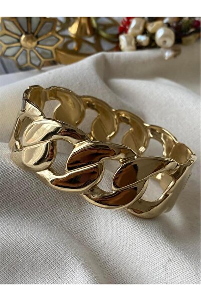 mos&more 14K Gold Zincir Bileklik Kelepçe