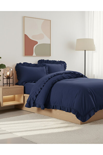 LILYUM %100 Pamuklu Fırfırlı Tek Kişilik Nevresim Takımı – Yumuşacık Dokusu v...