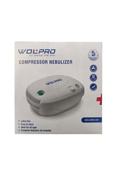 WOLAID Wolpro Compressor Nebulizer — BPA-Free, Latex-Free, Lightweight, Complete Kit, 5-Year Warra