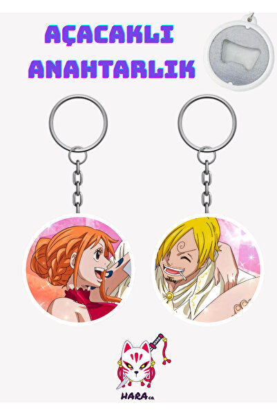 Hara Company One Piece Anime Sanji and Nami Keychain Opener Set (2-Piece) V1