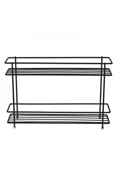 OEM Metal spice rack, 32.5 x 8 x 21.5 cm, 2 tiers, Black