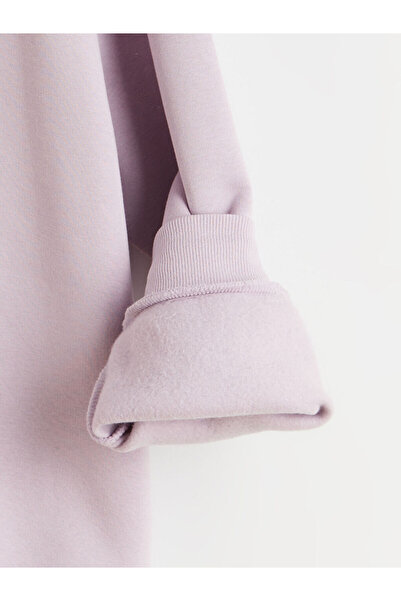 LC Waikiki طاقم الرقبة المطبوعة الفتاة البلوز سميكة