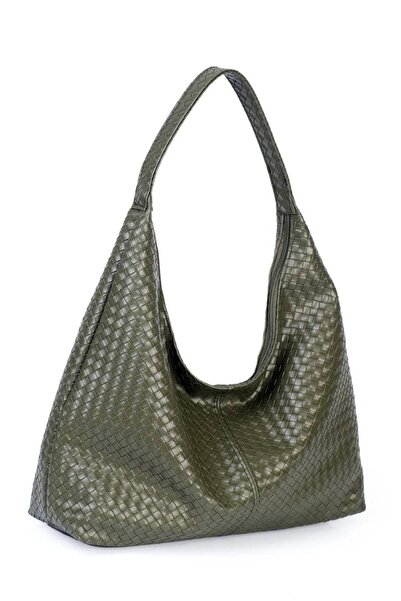 Store ÖRGÜ DETAYLI OMUZ ÇANTASI YEŞİL