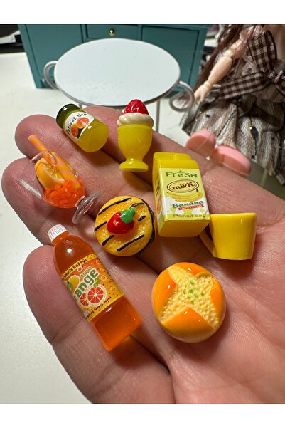 La Petite Boheme Minyatür Oyuncak Yiyecek İçecek Seti - Sarı