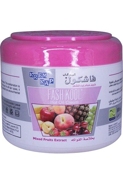 Fash Kool قناع الشعر بالزيت الساخن بمزيج الفواكه، شفاف 500 مل