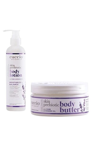 CUCCIO Set Prebiotic — Unt de corp echilibrant 226 g și Loțiune de corp prebi...