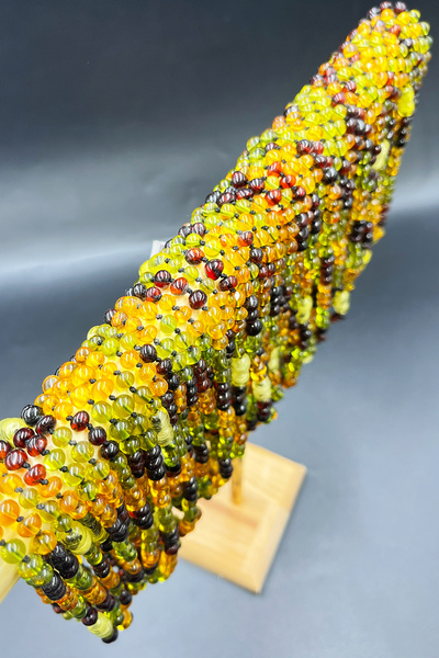 İpek Kehribar Certified Drop Amber Necklace, Baby Girls & Boys – Caramel, Green, Cherry 3 Colors Silk-520