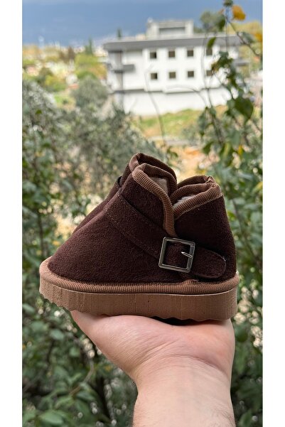 ÖZDE shoes Kışlık içi kürklü ultra rahat cırtlı tokalı çocuk botu