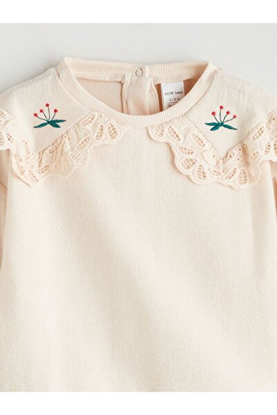 LC Waikiki Lcw Baby Peter Pan collar Baby Girl Sweatshirt and Leggings Pants