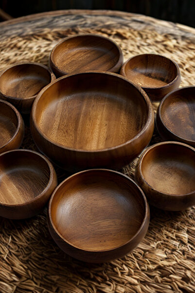 Legnotolia Σετ μπολ παρουσίασης από ξύλο ακακίας 9 τεμαχίων