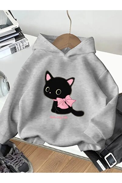 H&GHAMLEGİYİM Hanorac confortabil cu mânecă lungă, cu imprimeu „My Kitty”, pe...