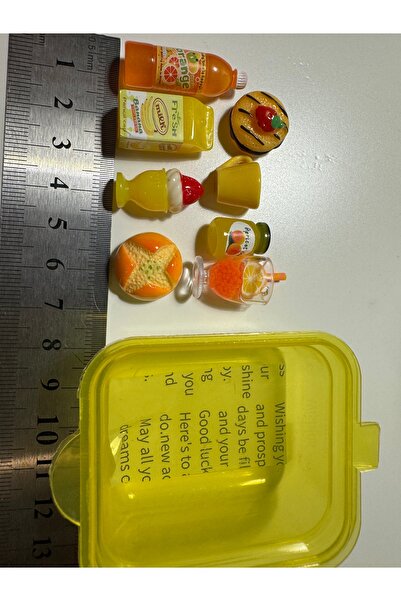 La Petite Boheme Minyatür Oyuncak Yiyecek İçecek Seti - Sarı