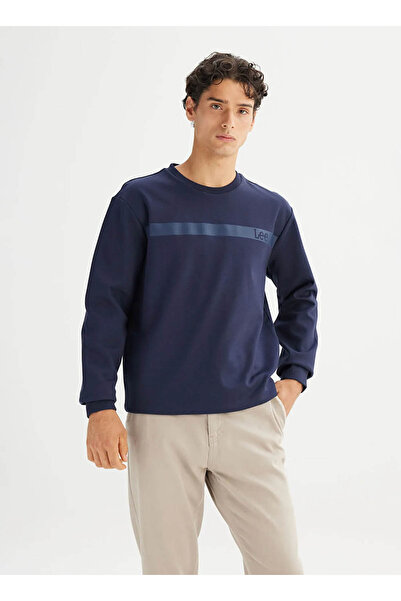 Lee Hanorac din bumbac, cu croiala normală, cu gât crew