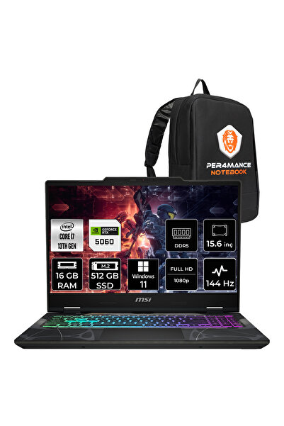 MSI Cyborg 15 i7 13620H 16GB 512GB SSD RTX5060/8GB 15.6" FHD 144Hz W11P Gaming Laptop B13WFKG