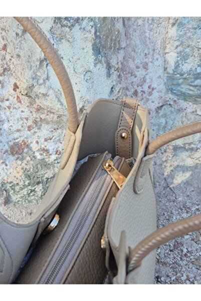 VİCTORİA POLO Victoria & Polo Women's Hand and Shoulder Bag with Mini Wallet Detail