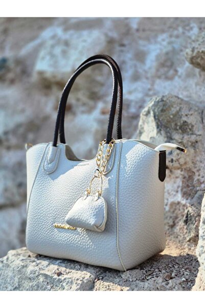 VİCTORİA POLO Victoria & Polo Women's Hand and Shoulder Bag with Mini Wallet Detail