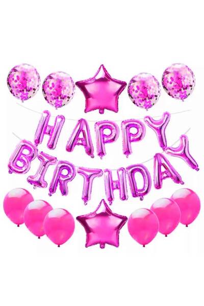 Baloane Vesele Decor Aniversar 25 Baloane Roz