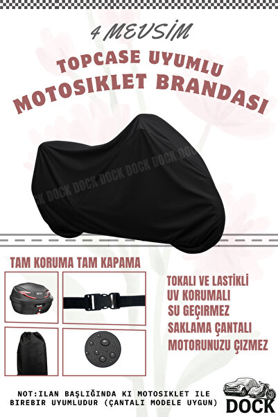 Dock Musatti Rajon 50X ÇANTA UYUMLU SİYAH MOTOSİKLET BRANDASI(SU GEÇİRMEZ)