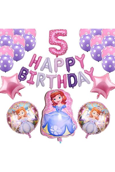 Baloane Vesele Decor Aniversar 37 Baloane Printesa Sofia 5 Ani