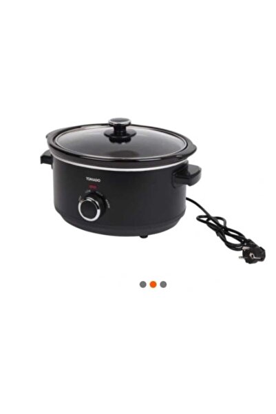 TOMADO Slow Cooker 3.5L 170W Ceramic Black - 3 Temperature Levels, Removable Pot